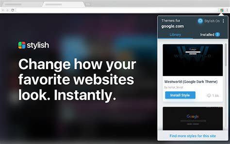 Stylish - Custom themes for any website - Chrome Web Store