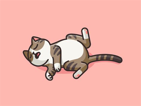 Cat Sleeping Kawaii Cat Drawing Cute Cat Illustration Cartoon Cat | The ...