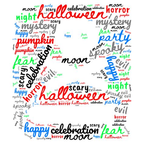 Halloween Word Art 11124677 PNG