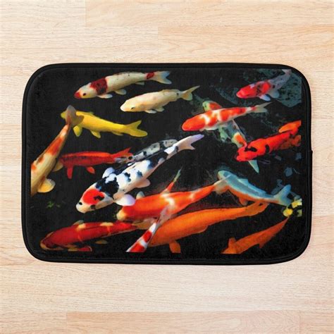 Koi fish, Koi fish pond, Traditionnal japanese koi fish Bath Mat by ...