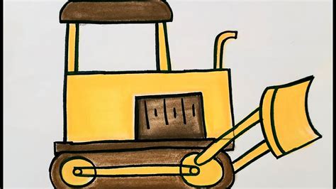 Bulldozer Drawing Easy