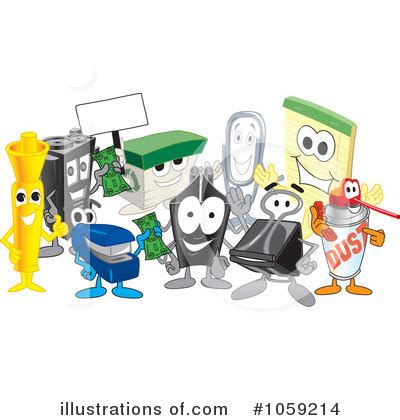 Office Supplies Clipart #1059214 - Illustration by Toons4Biz