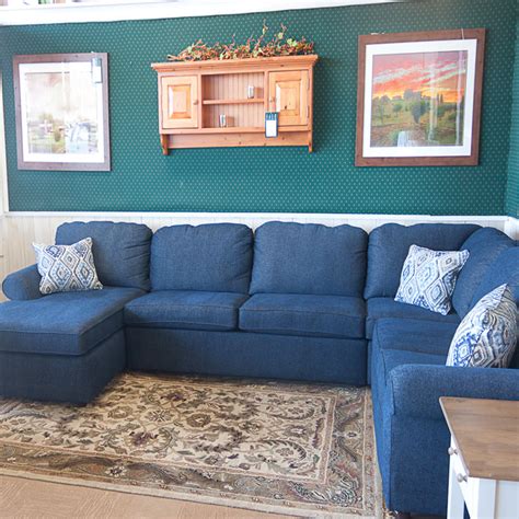 Denim Sectional Sofa With Chaise | Baci Living Room