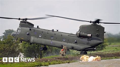 RAF Chinook helicopters use 270 tonnes of ballast to plug a gap in a ...