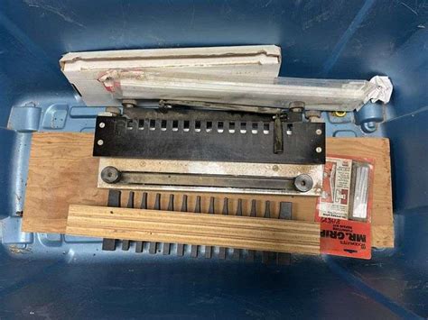 Dovetail machine, etc with tote - Legacy Auction Company