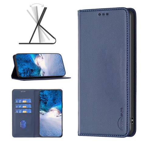 Samsung Galaxy A15 Premium PU Leather Flip Wallet Case with Magnetic Closure Blue