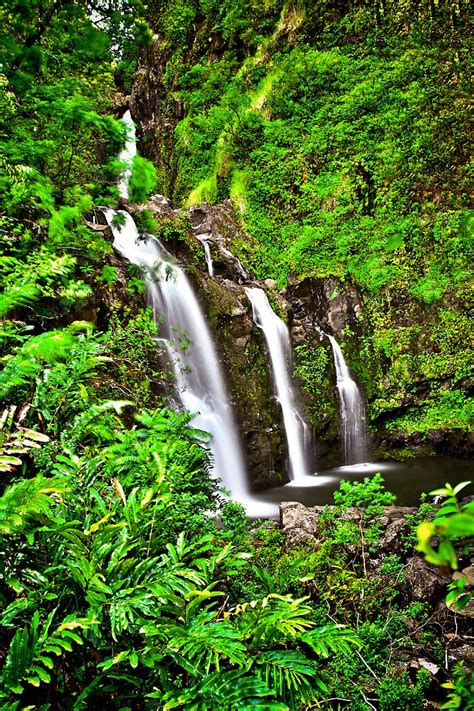 "Road to Hana Waterfalls" by Jessica Veltri | Redbubble