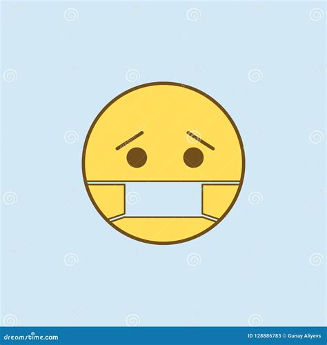 Sick 2 Colored Line Icon. Simple Yellow And Brown Element Illustration ...