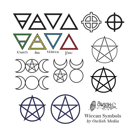 Wiccan / Pagan Symbols Clip Art Vector - Etsy