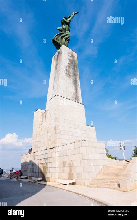 Liberty statue, Gellert hill, Budapest, Hungary Stock Photo - Alamy