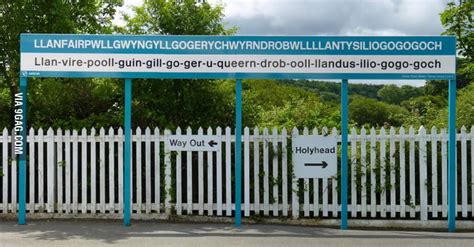 Llanfairpwllgwyngyllgogerychwyrndrobwllllantysiliogogogoch - longest city name in the world! - 9GAG