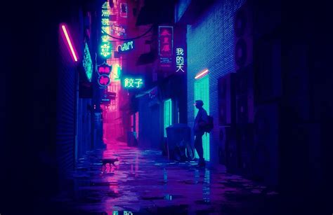 Some cyberpunk neon alley I made in Blender3d | Neon noir, Cyberpunk ...