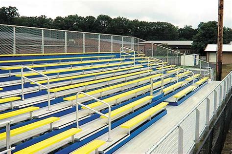 Add colors to aluminum bleachers