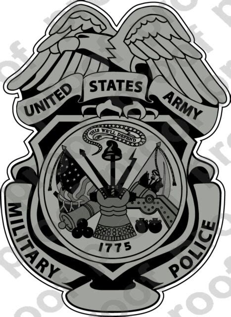 STICKER US ARMY Military Police Badge | eBay