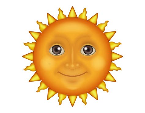 Sun Emoji Png Transparent Sun Face Emoji - Clip Art Library