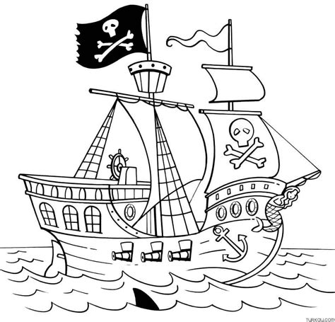 Pirate Coloring Page » Turkau