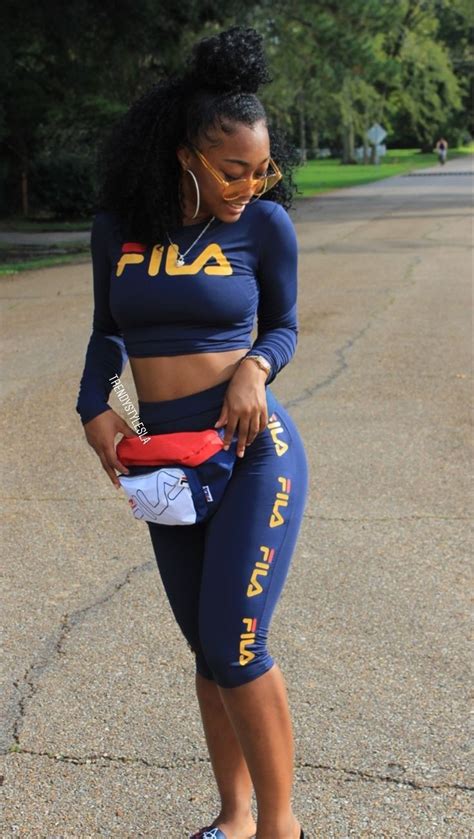 FILA Outfit ideas for Gym and running | Swag Outfits For Girls | Crop ...