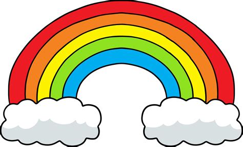 Rainbow Cartoon Colored Clipart Illustration 8944160 Vector Art at Vecteezy