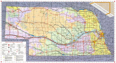 Laminated Map Large Detailed Nebraska State Highways System Map With | The Best Porn Website