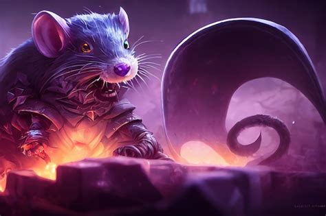 Premium Photo | Fabulous fantasy character rat art illustration