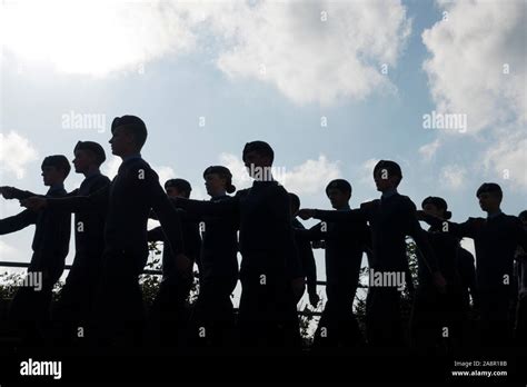 Silhouette of soldiers marching Stock Photo - Alamy