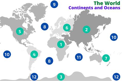 50 Continents and Oceans Map Skills Quiz Practice - Trivia Quiz