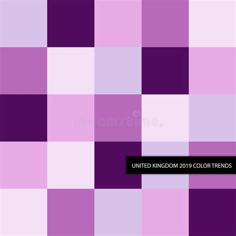 Trendy Plum Purple 2019 Color Palette As Abstract Seamless Background ...