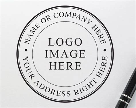 Business Address Stamp With Logo