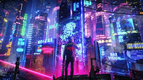 Neon Anime Cityscape Wallpapers - Wallpaper Cave