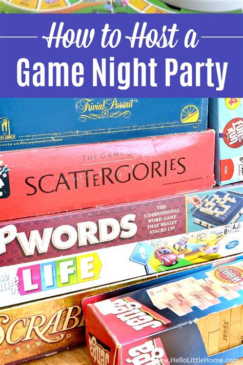 How to Host a Game Night Party | Hello Little Home