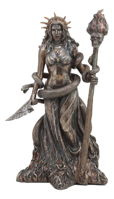 Greek Goddess Hekate Goddess of Magic Triple Figurine Bronzed Hecate Statue Orna Home & Garden ...