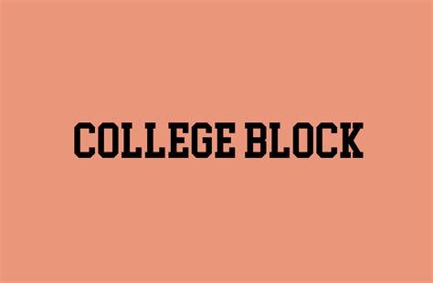 College Block Font - Download Fonts