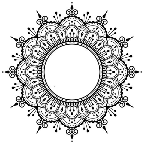 Mehndi Henna Mandala - design png download - 3600*3600 - Free ...