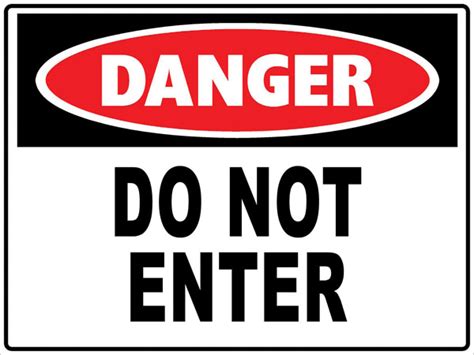 Danger Do Not Enter Sign - ClipArt Best