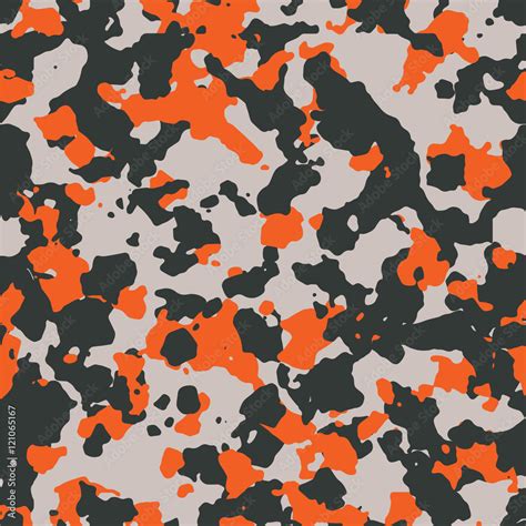 Seamless black gray and orange modern fashion camouflage pattern vector Stock Vector | Adobe Stock