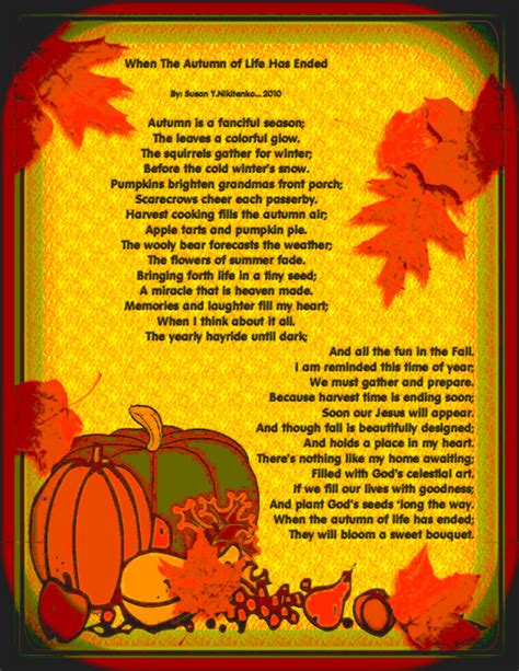 Christian Images In My Treasure Box: Fall Harvest Poem Posters - updated September 21st