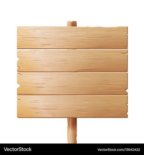 Wooden signboards wood sign board isolated Vector Image