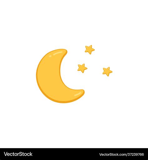 Cartoon Moon With Stars Vector PNG Similar PNG, 45% OFF