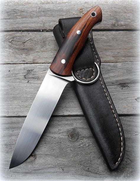 Handmade Custom Bushcraft Knife With Brown Handle