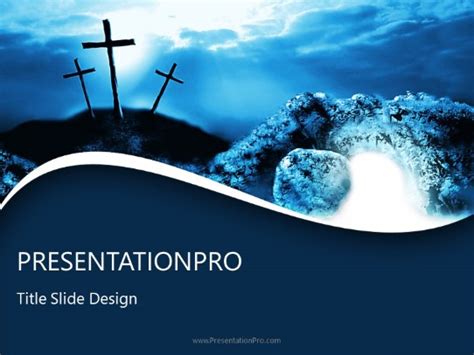 Crucifixion Resurrection Religious PowerPoint template - PresentationPro