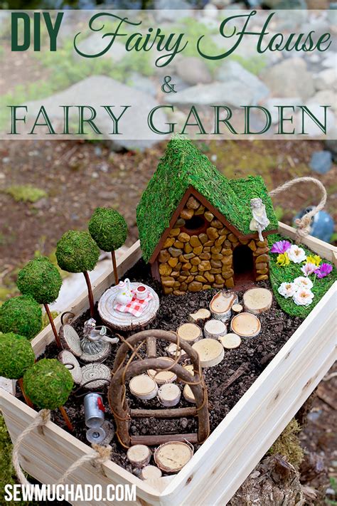 DIY Fairy Garden and Fairy House Tutorial - Sew Much Ado