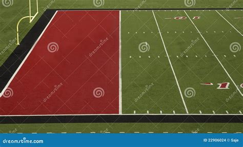 Football Field Red End Zone Stock Images - Image: 22906024