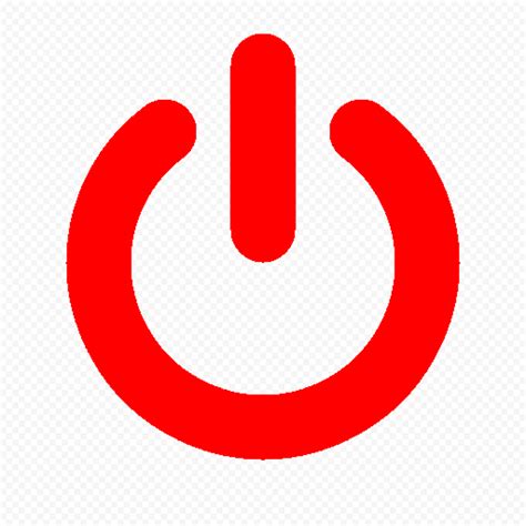 Transparent HD Power On Off Red Button Icon | Citypng