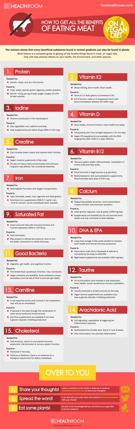 Get All The Benefits Of Eating Meat On A Vegan Diet Infographic