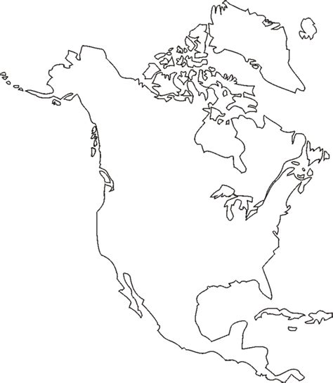 North America Outline Map