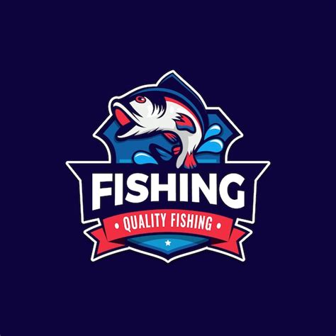 Free Vector | Flat design fishing logo template