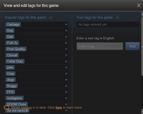 Steam Tags feature announced: has a trolling problem already - gHacks Tech News