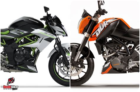 KTM Duke 125 Vs Kawasaki Z 125: Comparison review