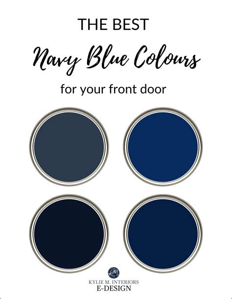 The best navy blue paint colours for the front door exterior. Kylie M Interiors Edesign, online ...