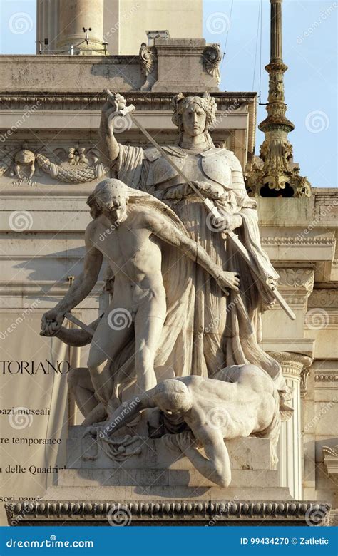 Statue of Law, Altare Della Patria, Rome Editorial Image - Image of della, roma: 99434270